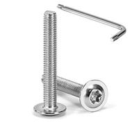 Tunejoy 20 Pièces Vis à Tête Bombée Torx avec Bride M5 x 35 mm Vis à Six Pans Creux en Acier Inoxydable A2 V2A Boulons à Tête Hexagonale avec Clé T25 Filetage Complet