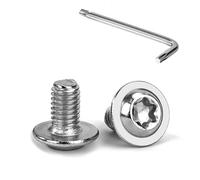 Tunejoy 20 Pièces Vis à Tête Bombée Torx avec Bride M6 x 10 mm Vis à Six Pans Creux en Acier Inoxydable A2 V2A Boulons à Tête Hexagonale avec Clé T30 Filetage Complet
