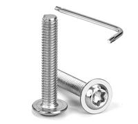Tunejoy 20 Pièces Vis à Tête Bombée Torx avec Bride M6 x 35 mm Vis à Six Pans Creux en Acier Inoxydable A2 V2A Boulons à Tête Hexagonale avec Clé T30 Filetage Complet