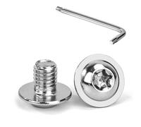Tunejoy 20 Pièces Vis à Tête Bombée Torx avec Bride M8 x 10 mm Vis à Six Pans Creux en Acier Inoxydable A2 V2A Boulons à Tête Hexagonale avec Clé T40 Filetage Complet