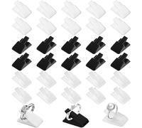 Tunejoy 30 Pièces Présentoir à Bagues, Anneau en Plastique Présentoir Bague Présentoir au Détail Bijoux Organisateur Titulaire Organisateur de Bagues (Noir, Blanc, Transparent)