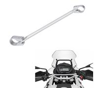 Tunejoy Barre d'equilibre Moto de 22mm Barre Transversale Guidon Moto en Aluminium Barre Renfort Moto Réglable pour Motocross Mini-moto ATV 330mm Argent