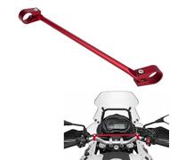 Tunejoy Barre d'equilibre Moto de 22mm Barre Transversale Guidon Moto en Aluminium Barre Renfort Moto Réglable pour Motocross Mini-moto ATV 400mm Rouge