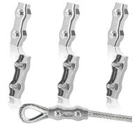 Tunejoy Duplex Clips Serre-Câbles M5 Pince de Câble en Acier Inoxydable 304 pour Fixe 5mm Câble Métalliques Cordes à Linge Voiles de Soleil 6 Pièces