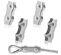 Tunejoy Duplex Clips Serre-Câbles M8 Pince de Câble en Acier Inoxydable 304 pour Fixe 8mm Câble Métalliques Cordes à Linge Voiles de Soleil 4 Pièces