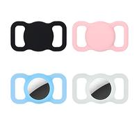 Tunejoy Étui de Protection Compatible avec air-Tags Coque de Silicone pour air-tag pour Animaux de Compagnie Housse de Protection pour air-tag Anti-Chute 4 Pièces