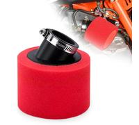 Tunejoy Filtre à Air de Moto Double Mousse Sponge de 35mm Bouche Biseau pour 50CC 70CC 90CC 110CC 125CC 150CC ATV Dirt Vélo de Saleté Moto Kart Quad Scooter Rouge