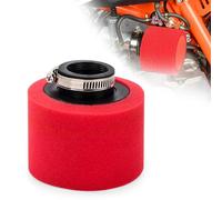 Tunejoy Filtre à Air de Moto Double Mousse Sponge de 35mm Bouche Droite pour 50CC 70CC 90CC 110CC 125CC 150CC ATV Dirt Vélo de Saleté Moto Kart Quad Scooter Rouge