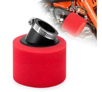 Tunejoy Filtre à Air de Moto Double Mousse Sponge de 38mm Bouche Biseau pour 50CC 70CC 90CC 110CC 125CC 150CC ATV Dirt Vélo de Saleté Moto Kart Quad Scooter Rouge