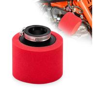 Tunejoy Filtre à Air de Moto Double Mousse Sponge de 38mm Bouche Droite pour 50CC 70CC 90CC 110CC 125CC 150CC ATV Dirt Vélo de Saleté Moto Kart Quad Scooter Rouge