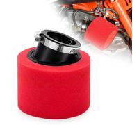 Tunejoy Filtre à Air de Moto Double Mousse Sponge de 45mm Bouche Biseau pour 50CC 70CC 90CC 110CC 125CC 150CC ATV Dirt Vélo de Saleté Moto Kart Quad Scooter Rouge
