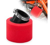 Tunejoy Filtre à Air de Moto Double Mousse Sponge de 48mm Bouche Biseau pour 50CC 70CC 90CC 110CC 125CC 150CC ATV Dirt Vélo de Saleté Moto Kart Quad Scooter Rouge