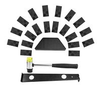 Tunejoy Kit d'installation pour Sol en Bois Stratifié Kit de Revêtement de Sol Stratifié avec 20 Entretoises Bloc Taraudeur Barre de Traction et Maillet