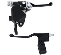 Tunejoy Levier de Frein de Poignée de ATV avec Accélérateur de Pouce Leviers Frein d'embrayage pour Guidon de Diamètre 22 mm de Pocket Dirt Bike Go Kart Scooter 1 Paire Noir
