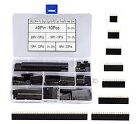 Tunejoy Mâle et Femelle Header Broche Connecteur 2.54mm Socket Breakaway Droite Simple Carte PCB Connecteur Bande pour Arduino Prototype Shield 120 Pièces