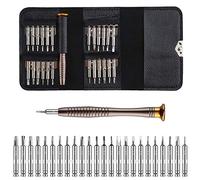 Tunejoy Mini Tournevis Précision Kit Outils de Réparation de Tournevis de Précision 25 en 1 Portable avec Étui en Cuir pour Laptop Montre Bijoux Jouets