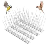 Tunejoy Pic Anti Pigeon en Acier Inoxydable 1 Mètre Pique Anti Pigeons pour Balcon Pique Anti Oiseaux pour Fenêtre Clôture Toit 25cm 4 Pièces
