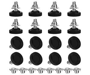 Tunejoy Pieds de Nivellement pour Meuble Réglable Pieds Vérin de Meuble Vis avec écrou en T pour Pieds de Chaise Table Sofa Réduction du Bruit M8 x 18 x 30mm 16 Pièces
