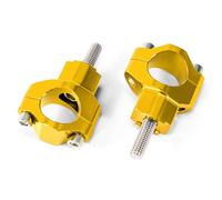 Tunejoy Riser de Guidon de Moto 28 mm Rehausseur de Guidon de Moto Aluminium pour ATV Dirt Pit Bike Motocross Or