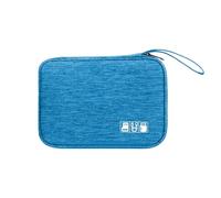 Tunejoy Sac de Rangement Câbles Portable Organisateur pour Electronique Étanche Accessoires Housse Câble pour Clé USB Disque Dûr Cartes Mémoires 24x16,5x1,8 cm Bleu Ciel