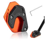 Tunejoy Support de Béquille Latérale de Pied pour Moto Plaque d'Extension de Béquille pour Moto en Aluminium pour ATV Dirt Pit Bike Couleur: Noir+Orange