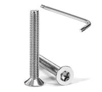 Tunejoy Vis à Tête Fraisée Torx M4 x 30 mm Vis à Six Pans Creux en Acier Inoxydable A2 V2A à Tête Fraisée Métaux avec Clé T20 Filetage Complet 20 Pièces