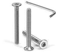 Tunejoy Vis à Tête Fraisée Torx M4 x 35 mm Vis à Six Pans Creux en Acier Inoxydable A2 V2A à Tête Fraisée Métaux avec Clé T20 Filetage Complet 30 Pièces