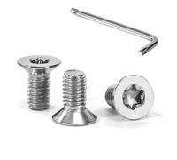 Tunejoy Vis à Tête Fraisée Torx M5 x 10 mm Vis à Six Pans Creux en Acier Inoxydable A2 V2A à Tête Fraisée Métaux avec Clé T25 Filetage Complet 30 Pièces