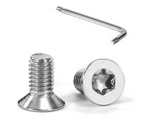 Tunejoy Vis à Tête Fraisée Torx M5 x 10 mm Vis à Six Pans Creux en Acier Inoxydable A2 V2A à Tête Fraisée Métaux avec Clé T25 Filetage Complet 20 Pièces