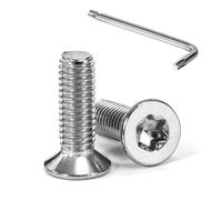 Tunejoy Vis à Tête Fraisée Torx M5 x 16 mm Vis à Six Pans Creux en Acier Inoxydable A2 V2A à Tête Fraisée Métaux avec Clé T25 Filetage Complet 20 Pièces