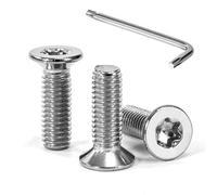 Tunejoy Vis à Tête Fraisée Torx M5 x 16 mm Vis à Six Pans Creux en Acier Inoxydable A2 V2A à Tête Fraisée Métaux avec Clé T25 Filetage Complet 30 Pièces