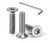 Tunejoy Vis à Tête Fraisée Torx M5 x 20 mm Vis à Six Pans Creux en Acier Inoxydable A2 V2A à Tête Fraisée Métaux avec Clé T25 Filetage Complet 30 Pièces