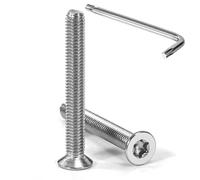 Tunejoy Vis à Tête Fraisée Torx M5 x 40 mm Vis à Six Pans Creux en Acier Inoxydable A2 V2A à Tête Fraisée Métaux avec Clé T25 Filetage Complet 20 Pièces
