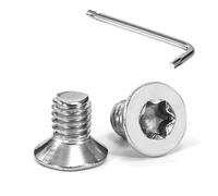 Tunejoy Vis à Tête Fraisée Torx M6 x 10 mm Vis à Six Pans Creux en Acier Inoxydable A2 V2A à Tête Fraisée Métaux avec Clé T30 Filetage Complet 20 Pièces