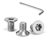 Tunejoy Vis à Tête Fraisée Torx M6 x 10 mm Vis à Six Pans Creux en Acier Inoxydable A2 V2A à Tête Fraisée Métaux avec Clé T30 Filetage Complet 30 Pièces
