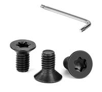 Tunejoy Vis à Tête Fraisée Torx M6 x 12 mm Noir Vis à Six Pans Creux en Acier Inoxydable A2 V2A à Tête Fraisée Métaux avec Clé T30 Filetage Complet 30 Pièces
