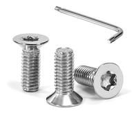 Tunejoy Vis à Tête Fraisée Torx M6 x 16 mm Vis à Six Pans Creux en Acier Inoxydable A2 V2A à Tête Fraisée Métaux avec Clé T30 Filetage Complet 30 Pièces