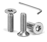 Tunejoy Vis à Tête Fraisée Torx M6 x 20 mm Vis à Six Pans Creux en Acier Inoxydable A2 V2A à Tête Fraisée Métaux avec Clé T30 Filetage Complet 30 Pièces