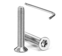Tunejoy Vis à Tête Fraisée Torx M6 x 35 mm Vis à Six Pans Creux en Acier Inoxydable A2 V2A à Tête Fraisée Métaux avec Clé T30 Filetage Complet 20 Pièces
