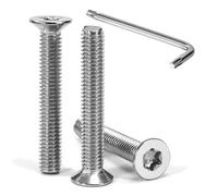Tunejoy Vis à Tête Fraisée Torx M6 x 40 mm Vis à Six Pans Creux en Acier Inoxydable A2 V2A à Tête Fraisée Métaux avec Clé T30 Filetage Complet 30 Pièces