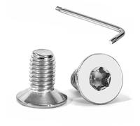 Tunejoy Vis à Tête Fraisée Torx M8 x 16 mm Vis à Six Pans Creux en Acier Inoxydable A2 V2A à Tête Fraisée Métaux avec Clé T40 Filetage Complet 20 Pièces
