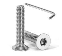 Tunejoy Vis à Tête Fraisée Torx M8 x 40 mm Vis à Six Pans Creux en Acier Inoxydable A2 V2A à Tête Fraisée Métaux avec Clé T40 Filetage Complet 20 Pièces