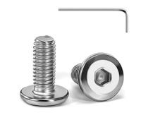 Tunejoy Vis à Tête Plate M5 x 12 mm Vis à Six Pans Creux en Acier Inoxydable A2 V2A Boulons de Meubles Hexagonale avec llen Filetage Complet 20 Pièces