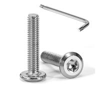 Tunejoy Vis à Tête Plate Torx M4 x 20 mm Vis à Six Pans Creux en Acier Inoxydable A2 V2A Boulons de Meubles Hexagonale avec Clé T20 Filetage Complet 20 Pièces