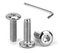 Tunejoy Vis à Tête Plate Torx M6 x 20 mm Vis à Six Pans Creux en Acier Inoxydable A2 V2A Boulons de Meubles Hexagonale avec Clé T30 Filetage Complet 30 Pièces