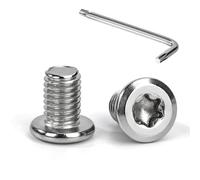 Tunejoy Vis à Tête Plate Torx M8 x 12 mm Vis à Six Pans Creux en Acier Inoxydable A2 V2A Boulons de Meubles Hexagonale avec Clé T40 Filetage Complet 20 Pièces