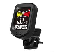 Tuner à clip ABS avec écran couleur pour guitare acoustique | Rotation à 360 degrés, affichage chromatique et clair, adapté pour guitare, basse, violon