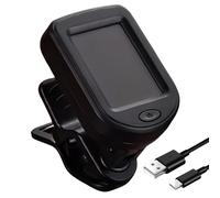 Tuner Chromatic Clip - Electric Guitar Tuning Device, Rechargeable Bass Tuner | Rotation LCD Screen Rotation 360 Degrés, for Violon, Ukulélé, Banjo.