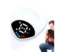 Tuner de guitare - ABS 4 x 3,2 x 0,7 cm | Concatorë P?r ? Electric avec Plectrum pour la guitare 2 en 1 avec indicateur visuel visuel bleu rouge rouge | Étudier, vivre