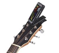 Tuner de guitare clip-on, tuner chromatique numérique 3 en 1 avec affichage de couleur LCD pour la guitare acoustique/électrique, basse, violon, ukulélé, banjo, mandoline